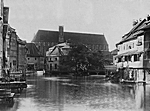 Blick von der Mühlstege auf die Häuser An der Stadtmünze